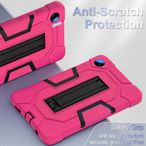 ShockProof Tablet Case with Stand for Samsung Galaxy A9 8.7 Inch-RoseBlack