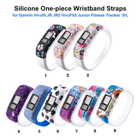 Soft Silicone Replacement Watchband for Garmin Vivofit Vivofit 3/Vivofit JR/JR 2 Band for Kids Women Men-Color8