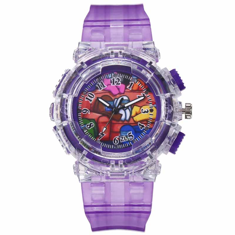 Kids Watch Game Peripheral Colorful LED Light Watch-H