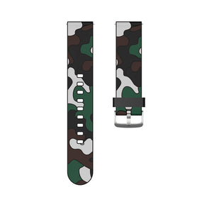 Camo Silicone Watch Band For Samsung Galaxy Watch 42/46mm Gear S3 Frontier/Classic(Camo Army Green2)