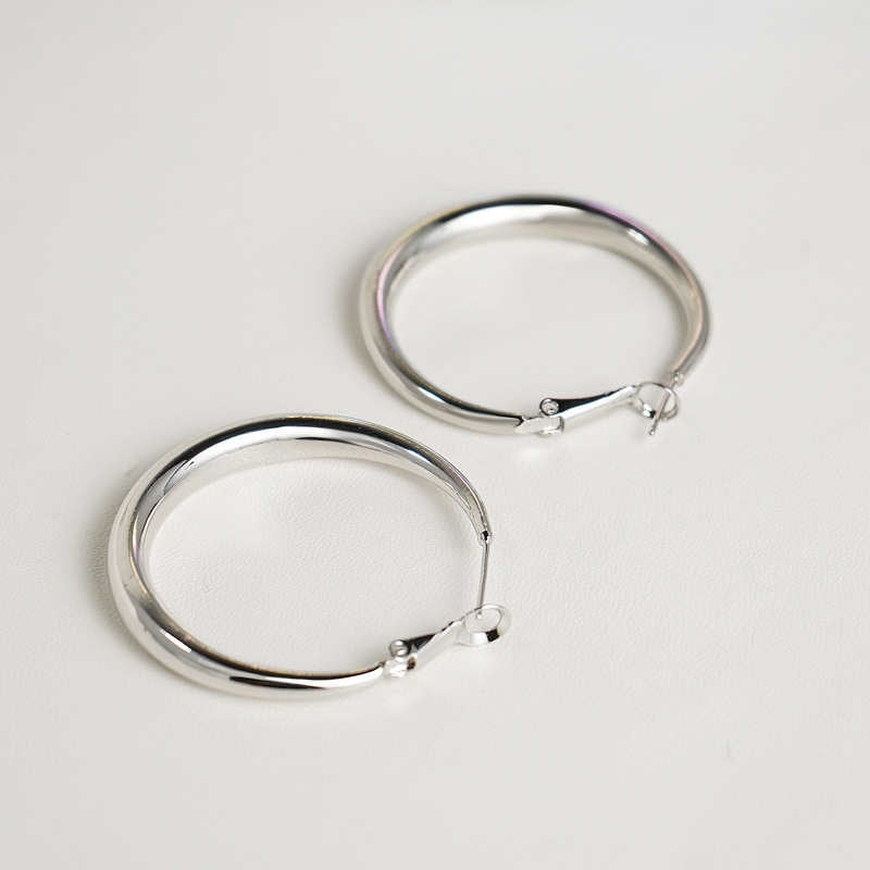 Simple Round Hoop Earrings for Women Girls