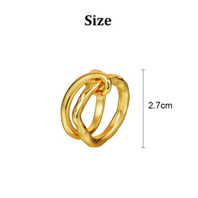 Minimalist Twist Knot Ring For Ladies Couple