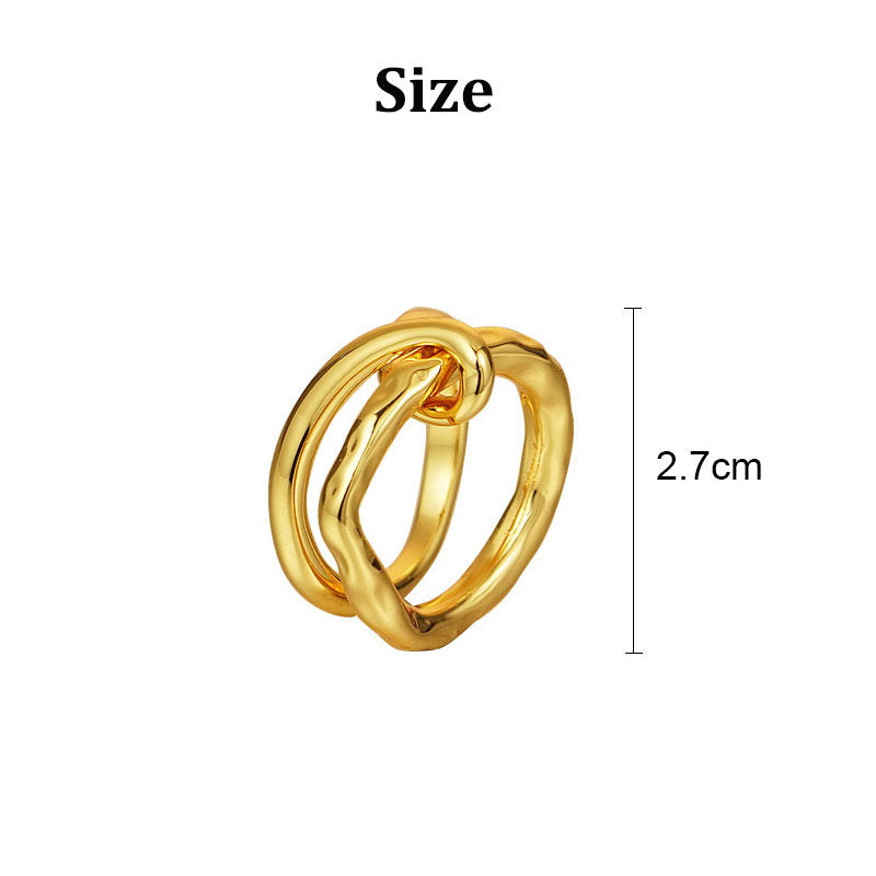 Minimalist Twist Knot Ring For Ladies Couple