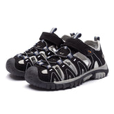 Boys Girls Sport Water Sandals Closed-Toe Outdoor Non-slip Flat-Black