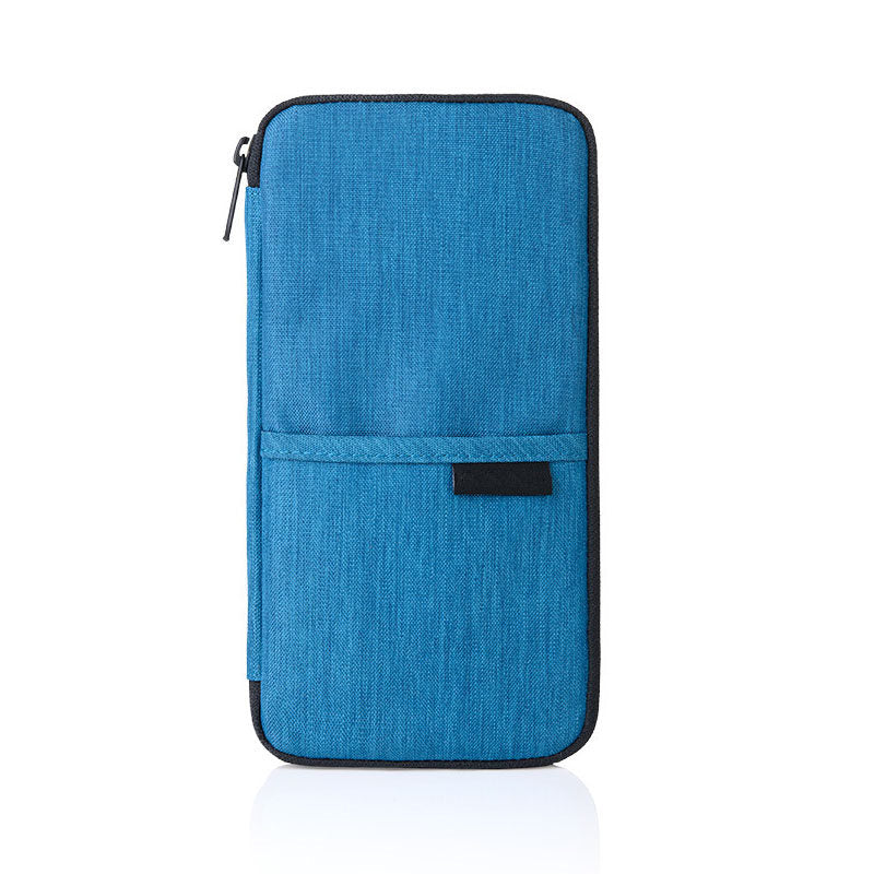 Family Travel Passport Wallet Document Organizer-Blue