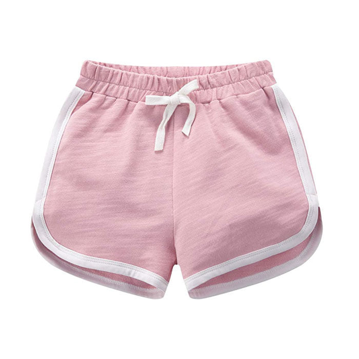Kids 3 Pack 100% Cotton Sport Jogger Shorts Casual Elastic Pants-B