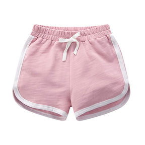 Kids 3 Pack 100% Cotton Sport Jogger Shorts Casual Elastic Pants-C
