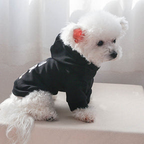 Pet Hoodie Sweatshirt Letter Printed Warm Clothes for Dogs and Cats-Black