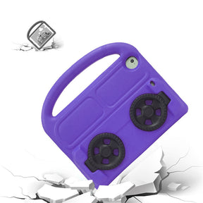 Wheel iPad Case For iPad Mini 1/2/3/4/5 Shockproof Stand Cover With Handle Stand-Purple