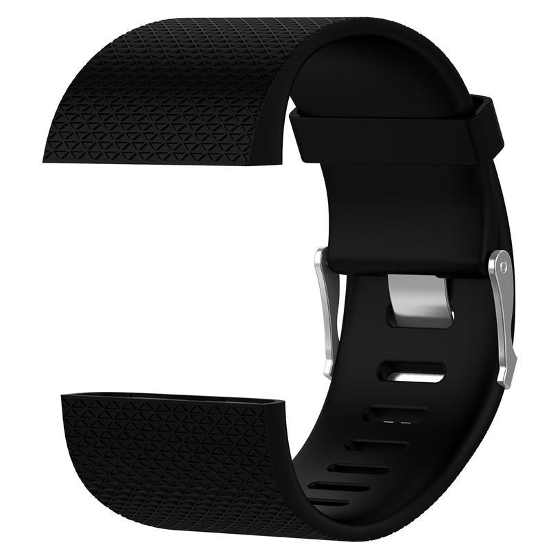 Soft Silicone Band For Fitbit Surge Smart Watch Replacement Accessories-Black