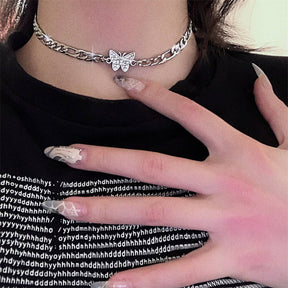 Set of 4 Punk Multilayer Pendants Necklace for Women Teen Girls-1