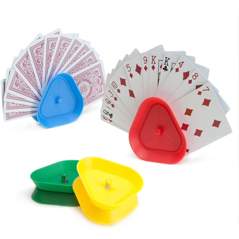 4 Colors Triangle Playing Card Holder for Children or People with Arthritis