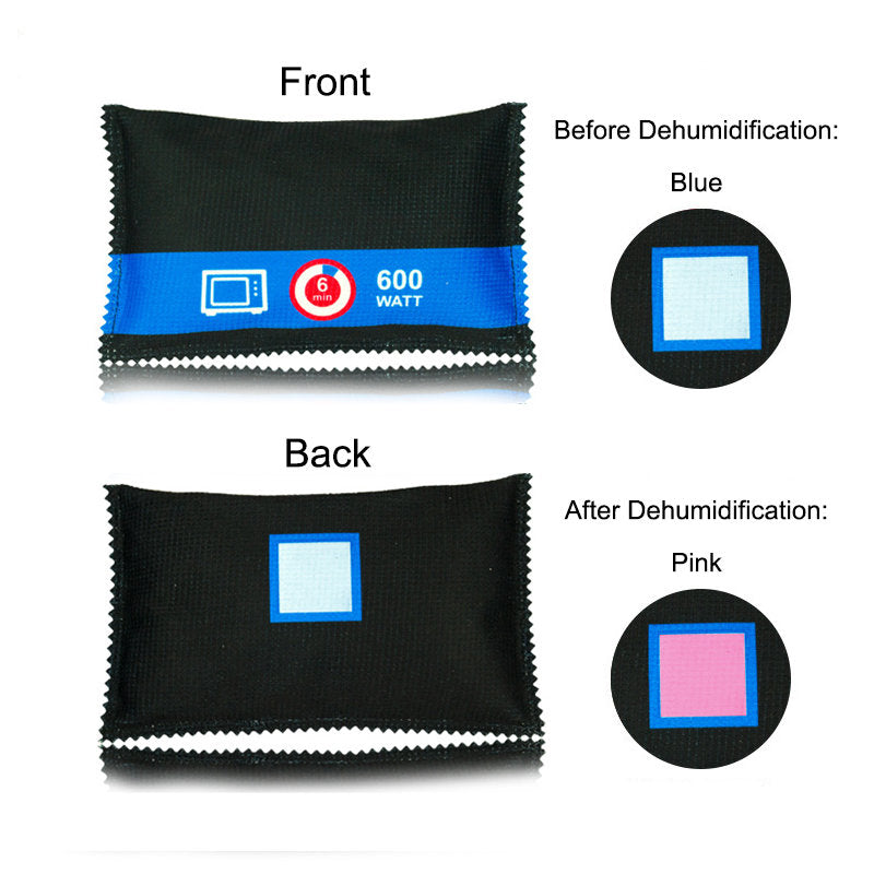 Pack of 2 Automobile Dehumidification Bags Reusable Used in Cars Trucks-Black