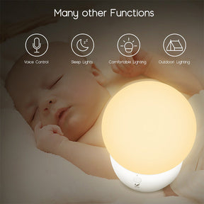 Smart Night Light Voice Control Portable Dimmable Color Changing Touch for Bedroom