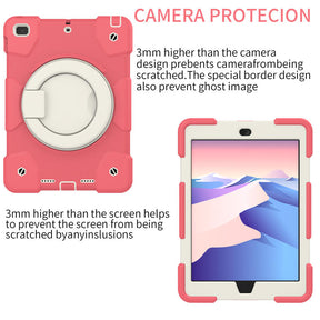 iPad Case For iPad 9.7/Air 2 with 360¡ãSwivel Stand-Begonia Red