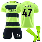 FODEN #47 Manchester Second Away Jersey 2022/23 Soccer Jersey Kit For Adult Kids