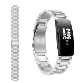 16mm  Stainless Steel Watch Band For Fitbit Inspire HR-Silver