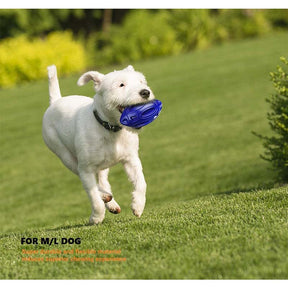 Dog Squeak Toys for Aggressive Chewers Durable Pet Rubber Football Toys-NavyBlue