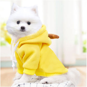 Pet Clothes Banana Pattern Design Hoodie Sweatshirts 3D Cute Costume