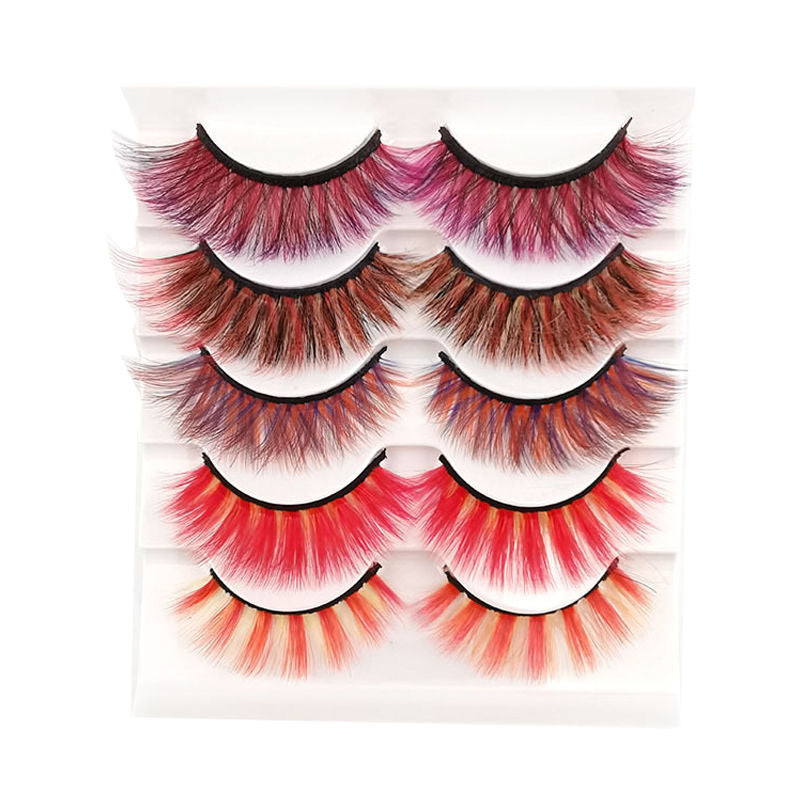 3D False Eyelashes Colored Thick Lashes for Performance Halloween-8