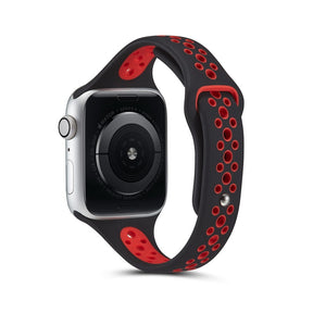 Nike Silicone Sport Breathable Watch For Apple iWatch Series-Black Red