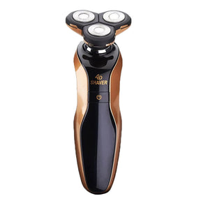 4D Rechargeable IPX7 Waterproof Electric Shaver for Men-Gold