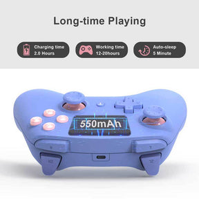 Wireless Controller with Turbo Wake-up Motion Vibratio for Nintendo Switch/Switch Lite/OLED-Blue