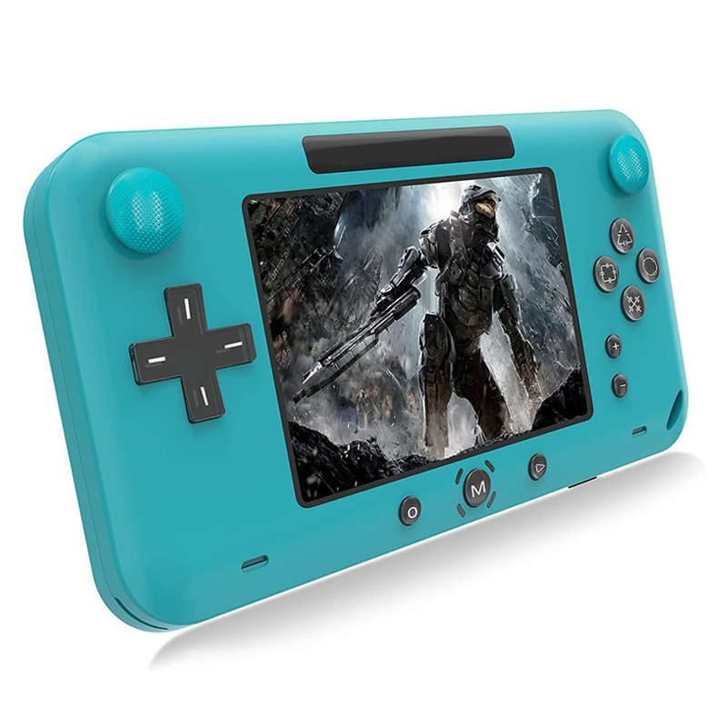 4 in Retro Handheld Game Console 208 Classic FC Games Supports TV Connection-Blue