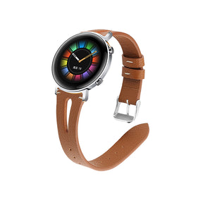 Leather Bands WIth Breathable Hole For Samsung S3/Galaxy Watch 46mm(Brown)