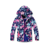 Boys Girls Rain Jackets Lightweight Waterproof Hooded Windbreakers For Kids-Dark Blue
