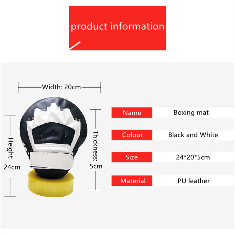 Boxing Curved Focus Punching Mitts Thickening Leatherette Training Hand Pads for Karate Gym
