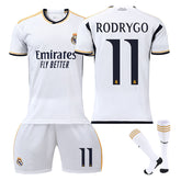 Real Madrid Home Jersey RODRYGO #11 Soccer Jersey Kids Adult 3Pcs Jersey Kits