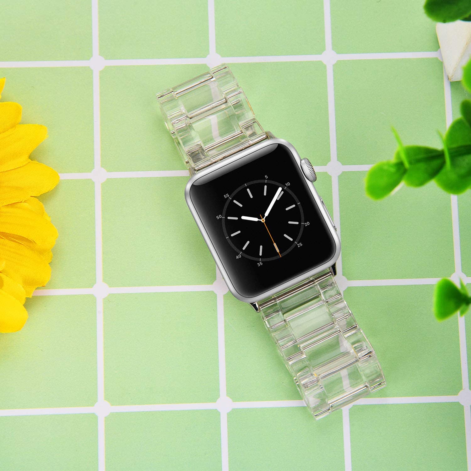 Clear Resin Watch Strap For Apple iWatch-Clear