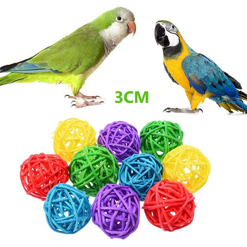 12Pcs Bird Parrot Swing Chewing Toy Hanging Bell Bird Cage