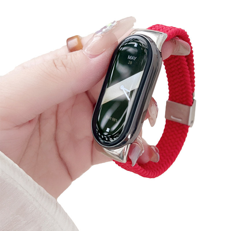 Sports Strap with Adjustable Buckle Solo Loop Elastic Watchband for Mi8-4