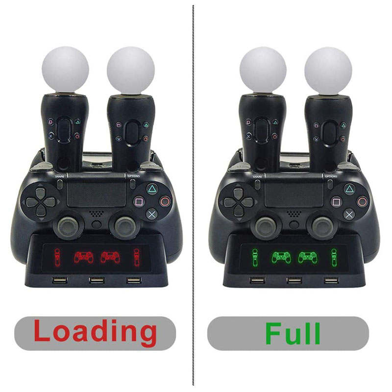 PS4 Controller Charger Station with LED Indicator