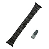 MZ Stainless Steel Watch Band Adjustable Wristbands for Apple IWatch Series SE/1/2/3/4/5/6 For Women-Black