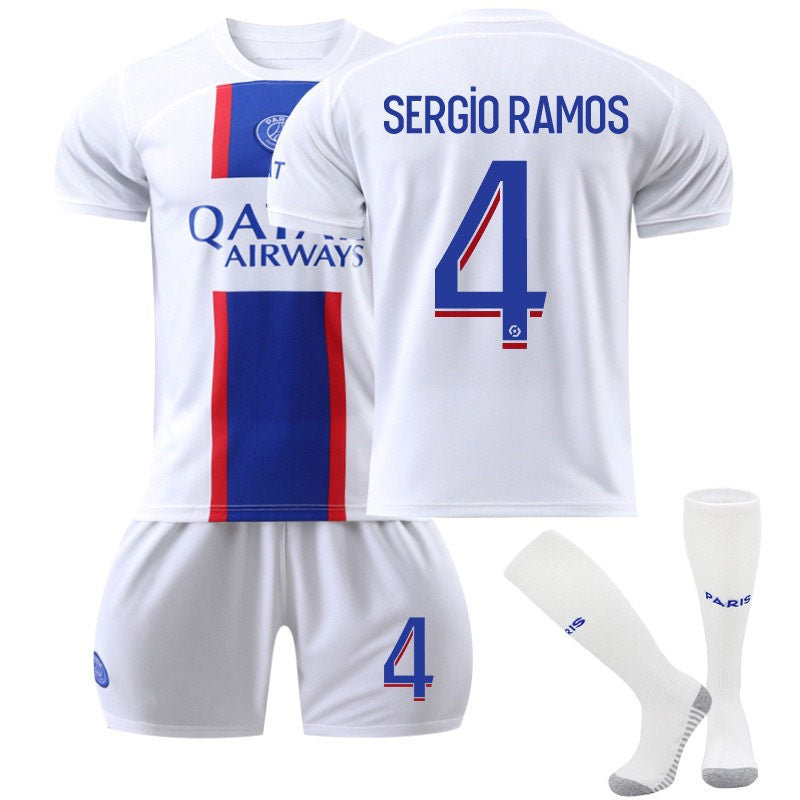 RAMOS #4 Paris F.C Second Away Jersey 2022/23 Soccer Jersey Kit Football T-shirt Set For Adult Kids