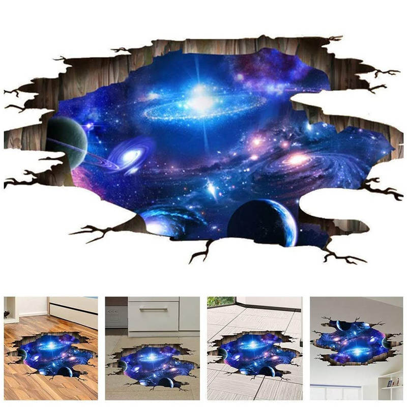 3D Wall Stickers Universe Galaxy Outer Space Planet Wall Decor for Kids Rooms Ceiling