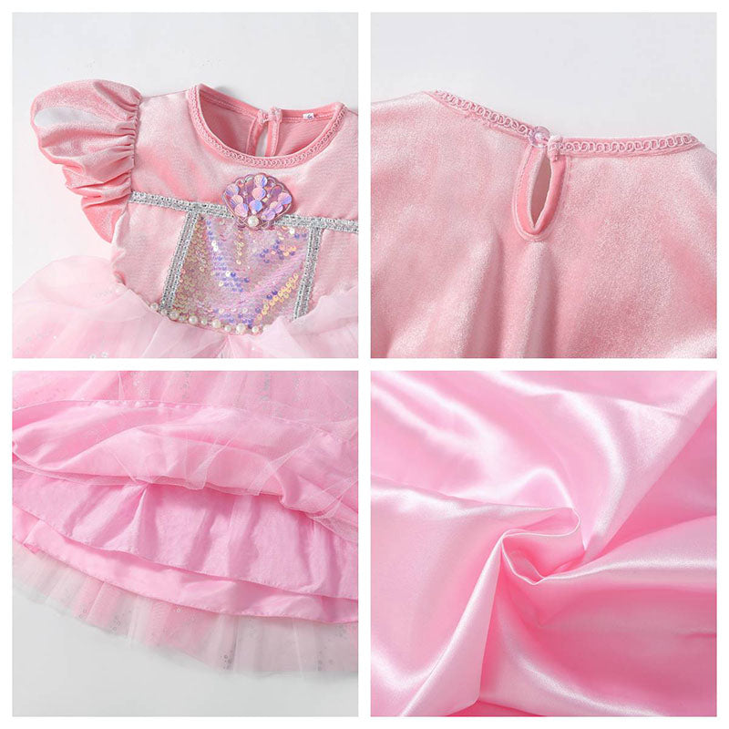 Dressy Princess Gown for Girls Sequins Tulle Dress Halloween Costume