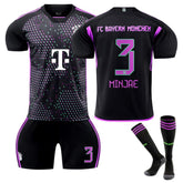 Bayern Away Jersey MINJAE #3 Soccer Jersey Kids Adult 3-Pieces Jersey Kits