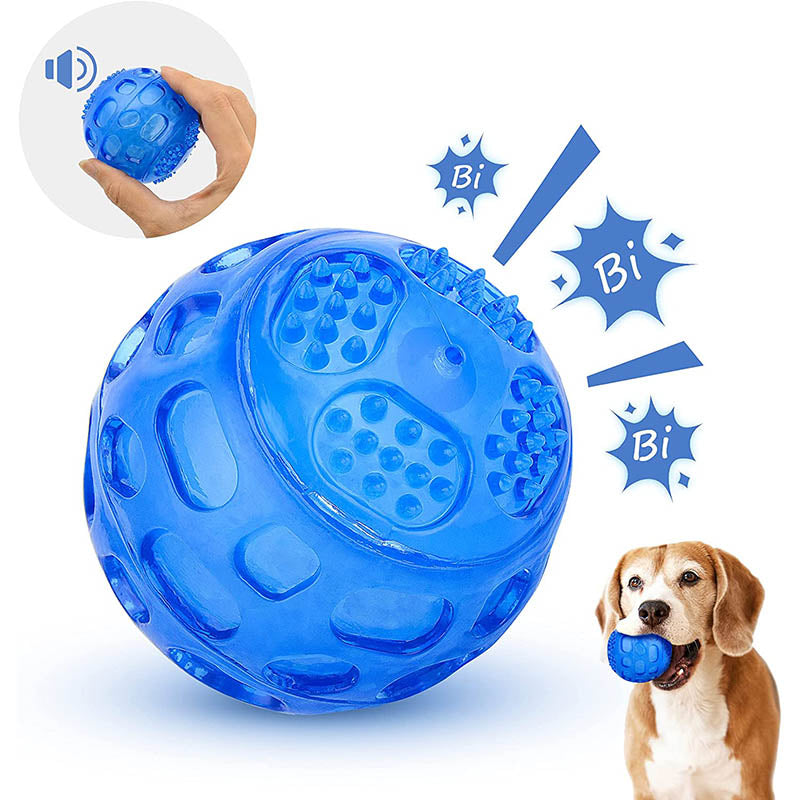 Pet Molars Chew Toys Squeaky Balls for Dogs Teething Cleaning-Skull ball