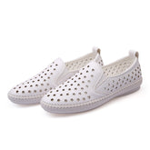 Womens Cutout Slip on Shoes for Summer Fashion Flat Loafers