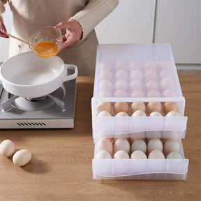 60 Grid Large Capacity Egg Holder Fresh Storage Box for Fridge Multi-Layer Chicken Egg Storage Container