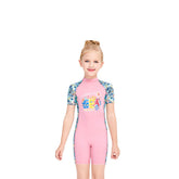 Adore Girls Summer Sunscreen One-piece Short-sleeved Quick-drying Swimsuit-M150313K-Pink