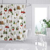 Shower Curtains with 12 Hooks for Bathroom Decor-2