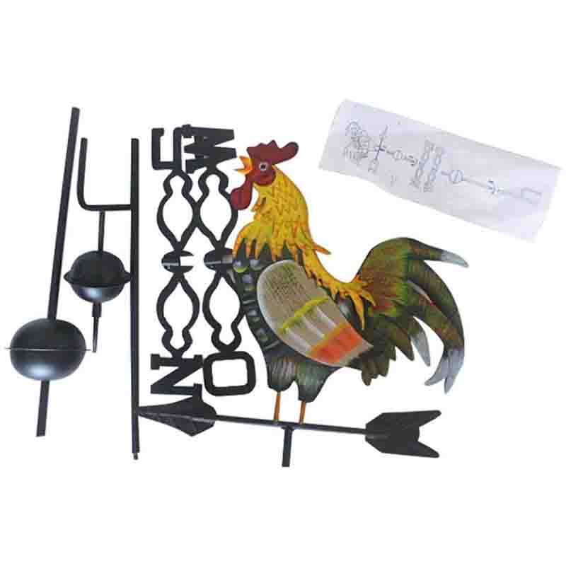 Garden Metal Rooster Wind Vane Weatherproof Garden Decoration Suitable for Roof Lawn