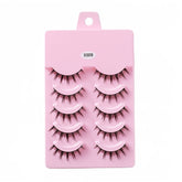 5 Pairs False Eyelashes Natural Curly 3D Lashes Set for Daily-x009
