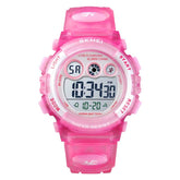 Girls Waterproof Electronic Multi Function Outdoor LED Watches-Pink