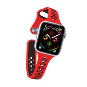 Nike Silicone Sport Breathable Watch For Apple iWatch Series-Red Black